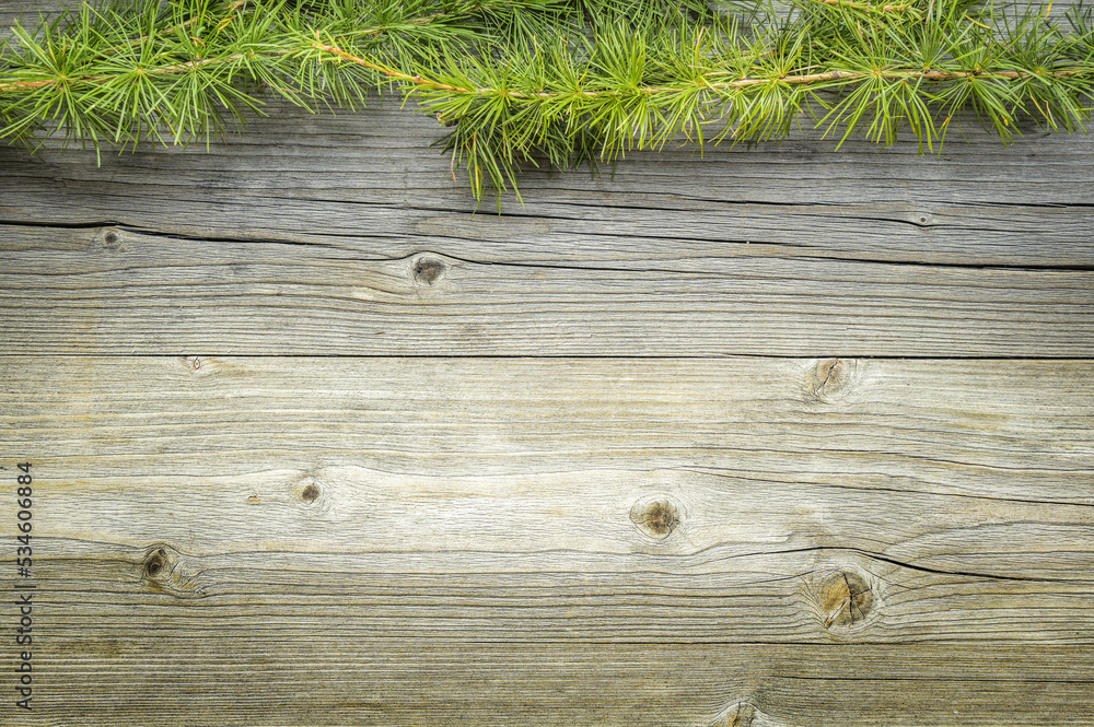 old table with autumn and winter natural elements old table with autumn and winter natural elements