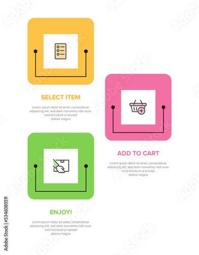 Vertical infographic design with icons and 3 options or steps. Thin line. Infographics business concept. Can be used for info graphics, flow charts, presentations, mobile web sites, printed materials.