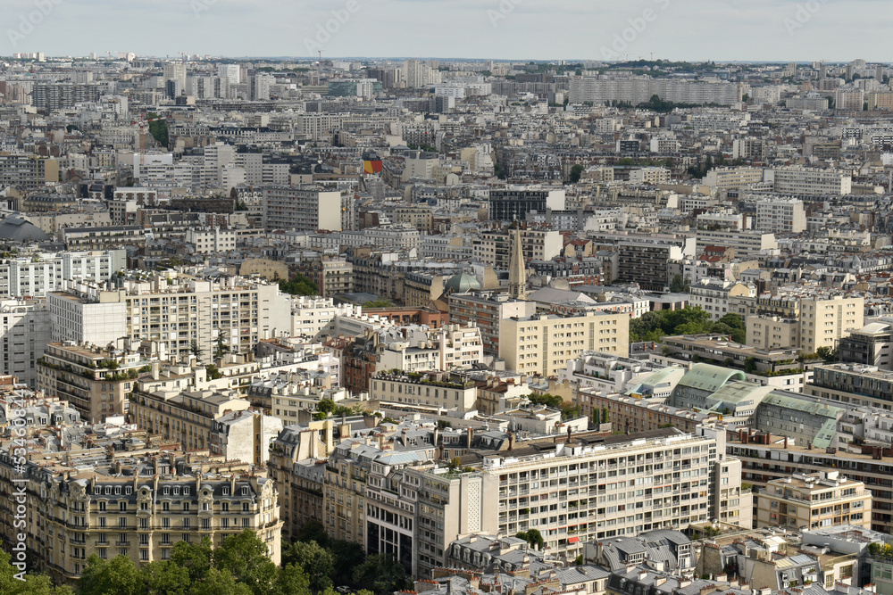 Paris : vue aérienne du 15ème arrondissement