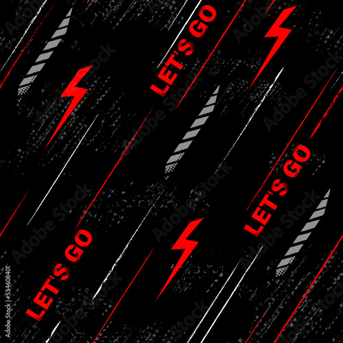 ПечатьAbstract seamless grunge pattern for boy. Urban style modern background with sport elements. Drive and speed modern creative wallpaper for guys. Extreme style
