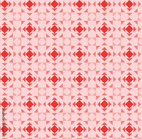 seamless geometric pattern with red roses