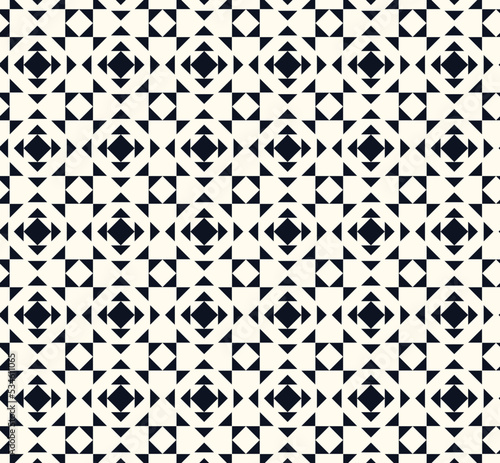black and white seamless pattern-geometric roses