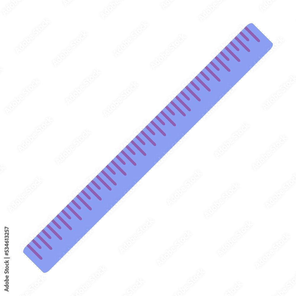 Blue ruler icon. Flat isolated illustration of ruler. Blue ruler icon. Flat isolated illustration of ruler.