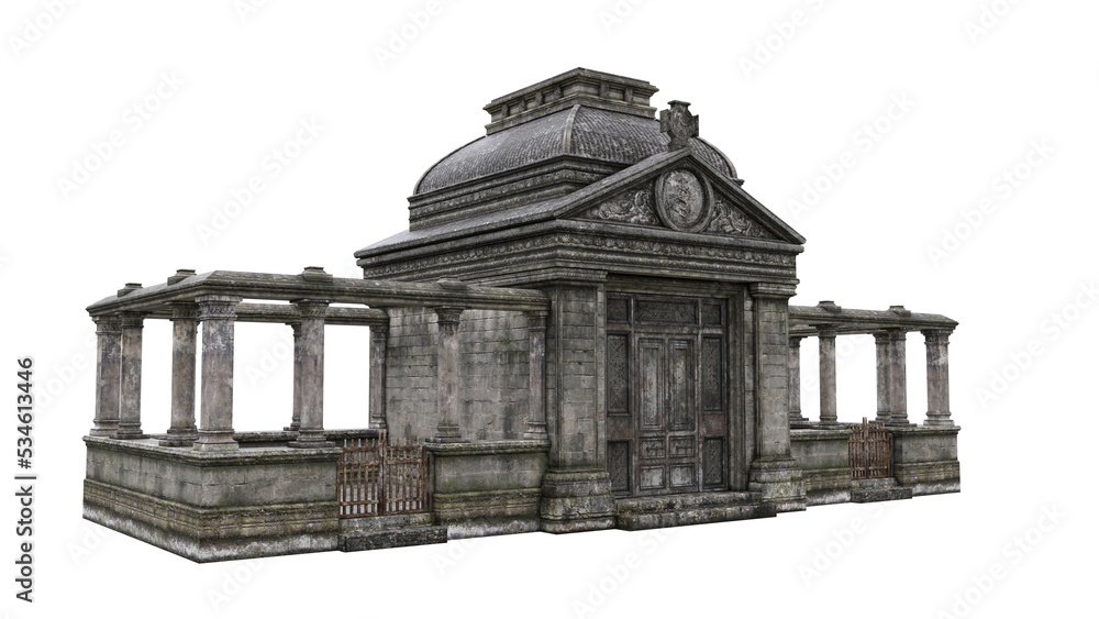 Fotografie Old stone mausoleum tomb building