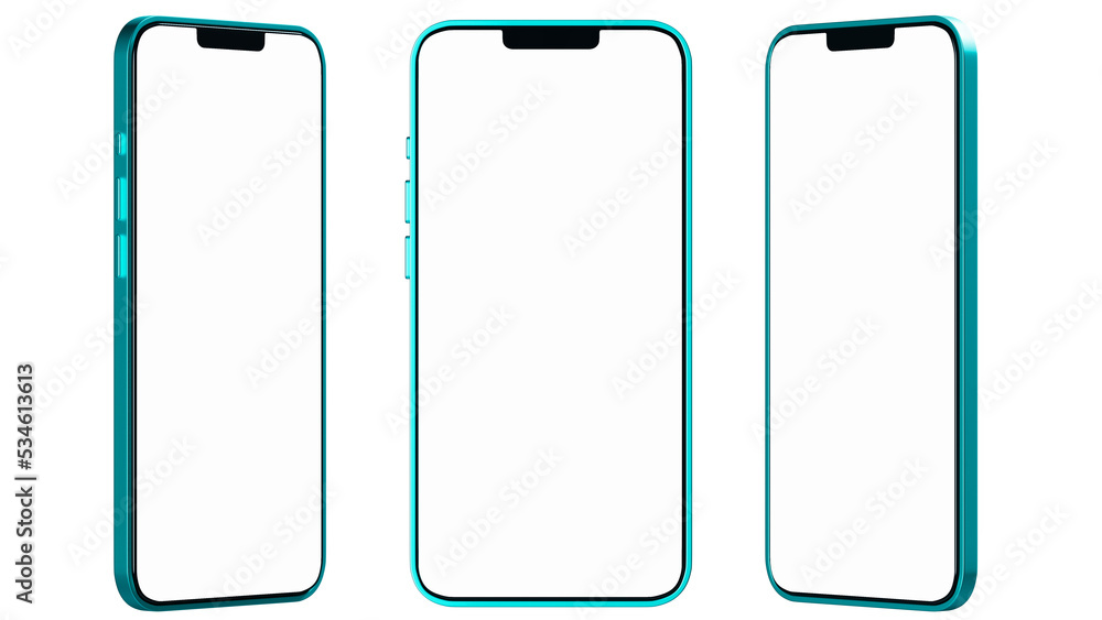 3D digital render of phone mock-up. 3D digital render of phone mock-up.