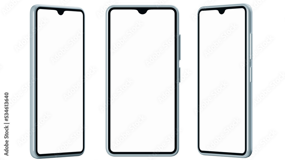 3D digital render of phone mock-up. 3D digital render of phone mock-up.