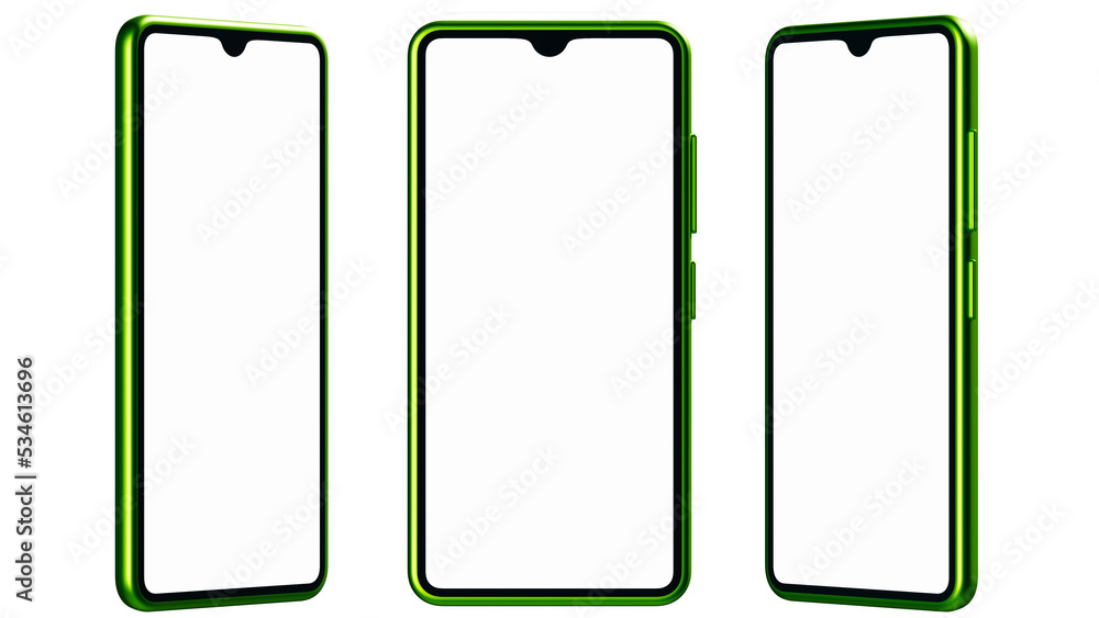3D digital render of phone mock-up. 3D digital render of phone mock-up.
