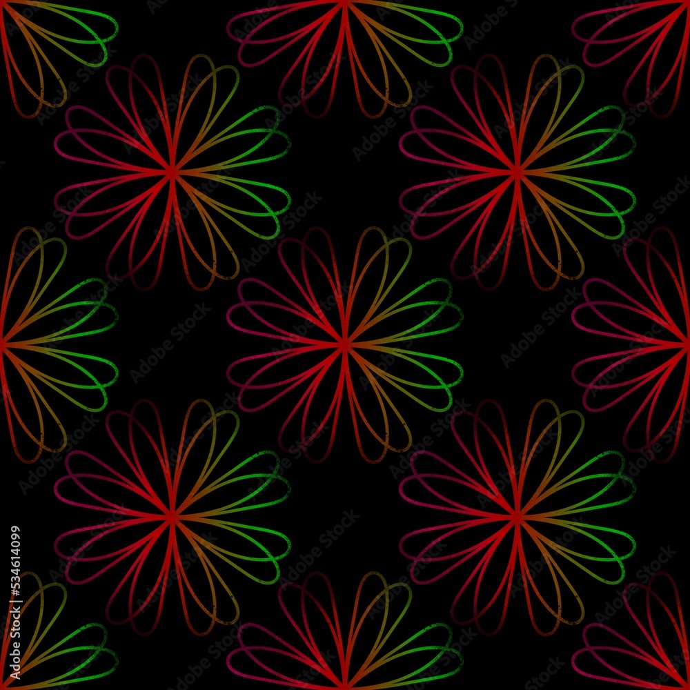 Floral seamless flower and leaves pattern for wrapping paper and clothes print and fabrics and linens and kids Floral seamless flower and leaves pattern for wrapping paper and clothes print and fabrics and linens and kids