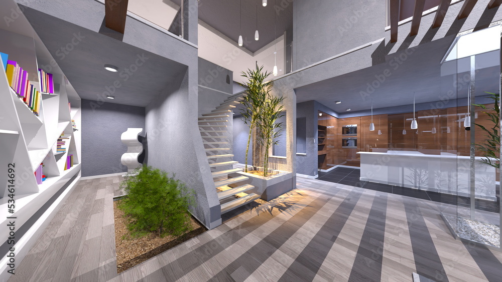 Fototapeta premium リビングダイニング