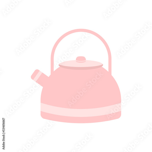 Pink kettle illustration © Heny