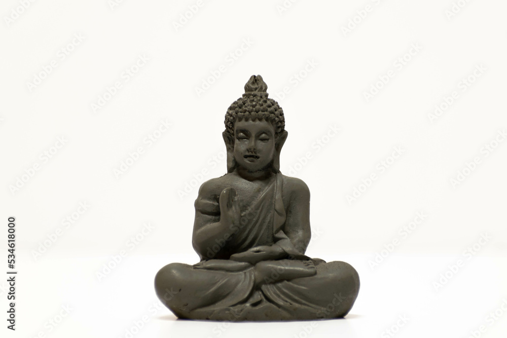 statue of buddha on white background