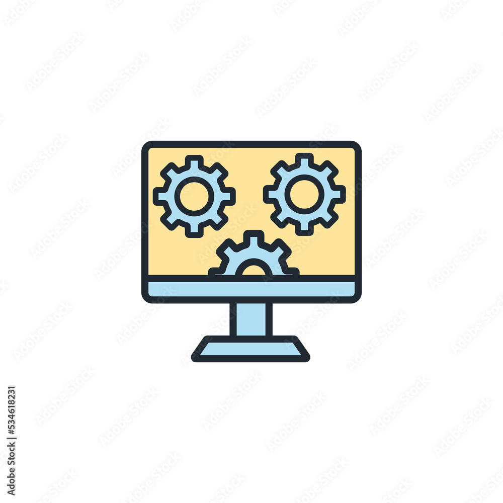 system monitoring icons symbol vector elements for infographic web system monitoring icons symbol vector elements for infographic web