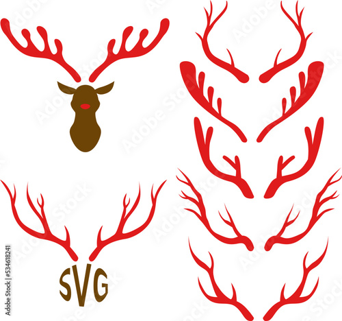 Antler Monogram Topper for christmas and celebration  on happy new year