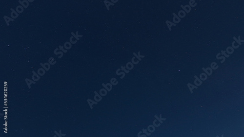 Starry night sky with no clouds. Clear August night in southern Poland 2022. Observation of night sky