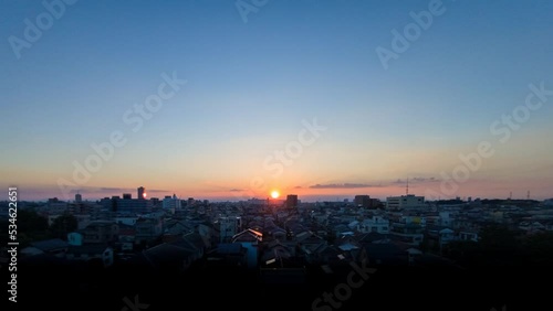 Wallpaper Mural 都市風景　夕焼け　日没　タイムラプス Torontodigital.ca