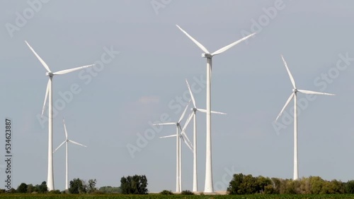 wind turbine in the wind