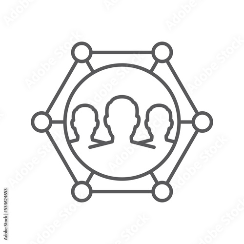 Stakeholder Vector icon isolated in white background