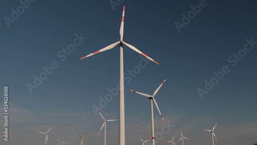 wind turbine on sky