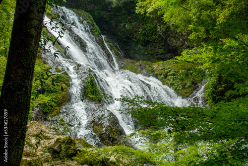 百間滝の直前の岩場
