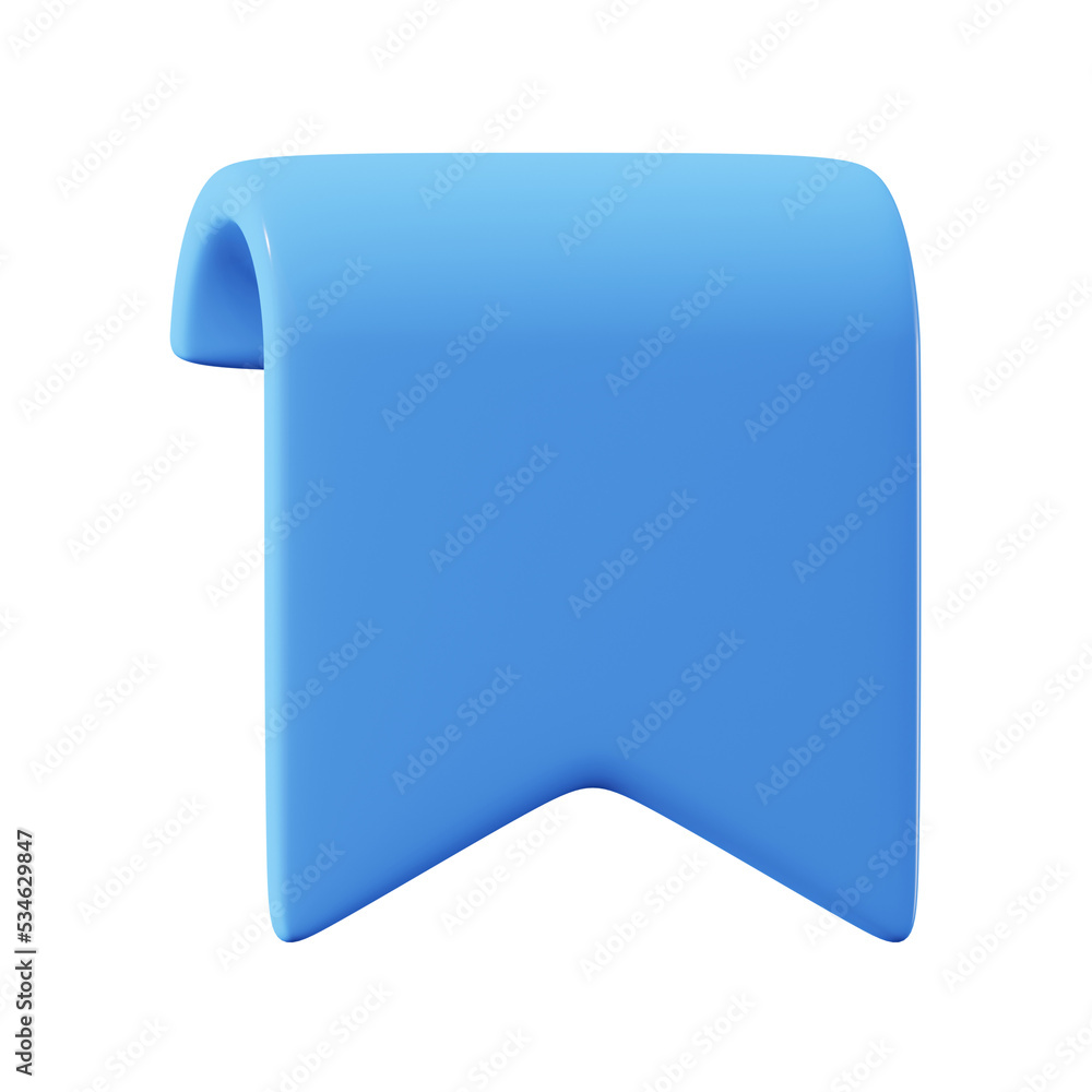 Bookmark icon 3D rendering Bookmark icon 3D rendering