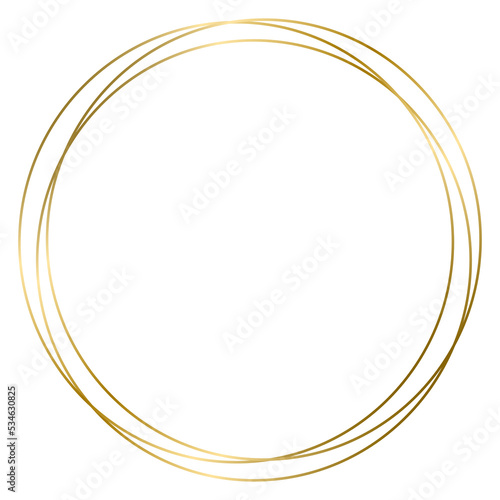 golden circle frame Fototapeta