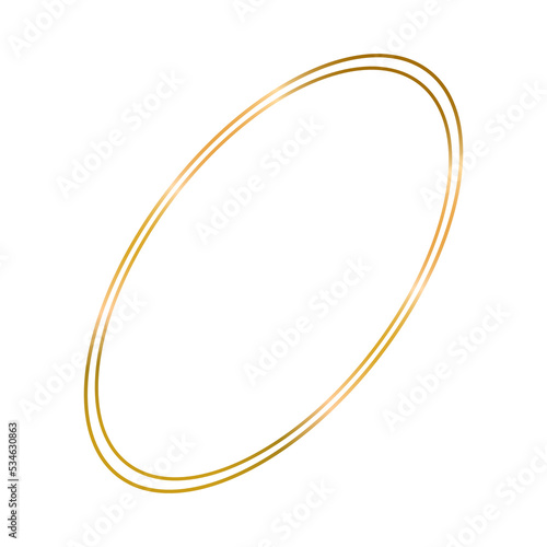 gold line oval frame
