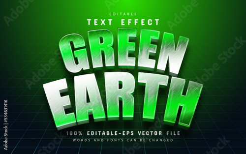 Green earth 3d editable text effect