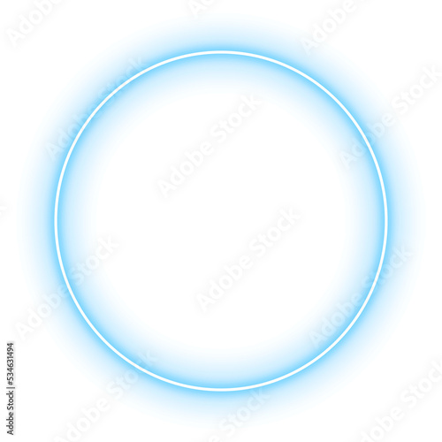 neon circle frame with light effect