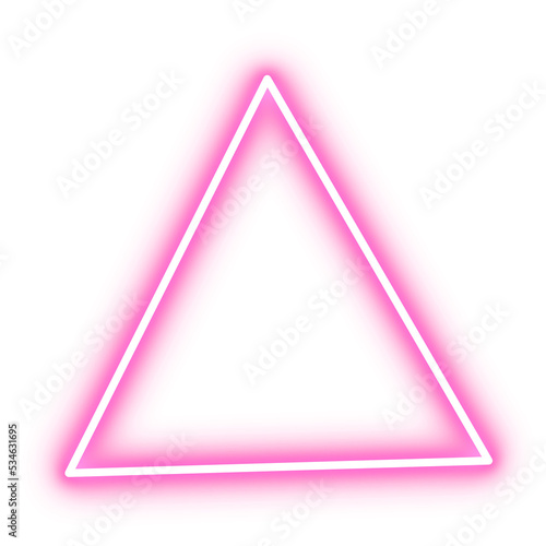 pink neon triangle