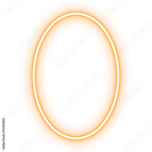 neon oval frame