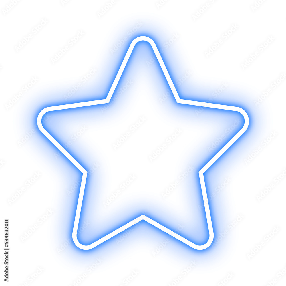 blue neon star icon blue neon star icon