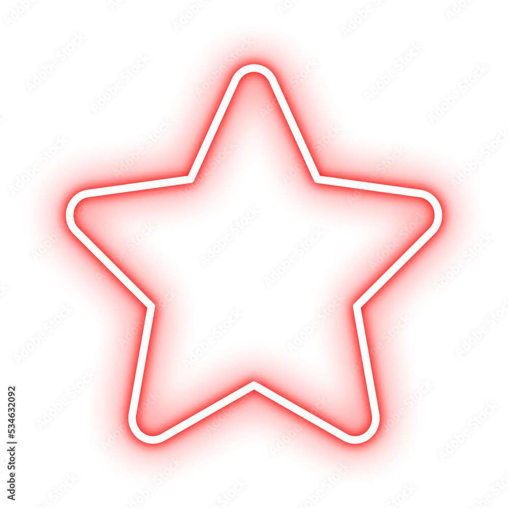 Glowing neon Star Glowing neon Star