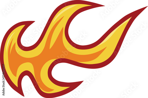 Fire Flaming Lit Custom Design Sign Symbol Icon Illustration
