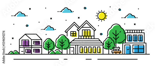 Home line illustration design