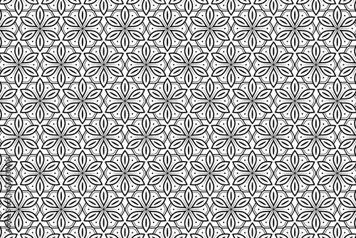 Abstract geometric vector seamless pattern. Repeating geometric shapes.