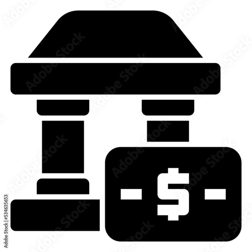 Bank Icon Glyph