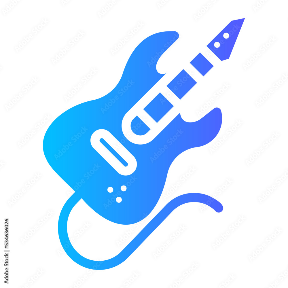 electric guitar gradient icon electric guitar gradient icon