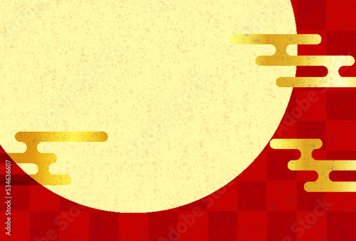 月　和柄　和紙　背景