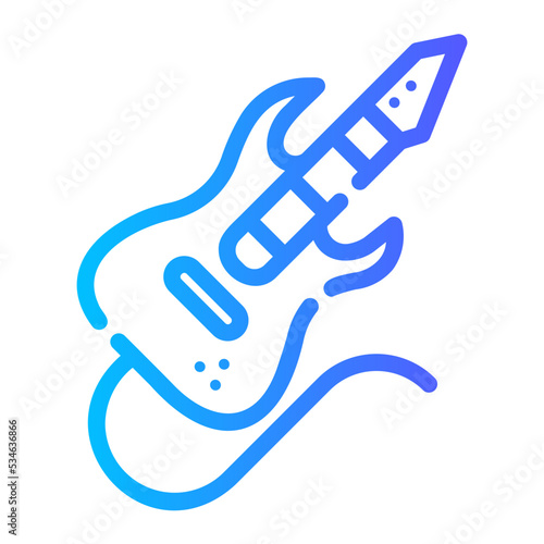 electric guitar gradient icon
