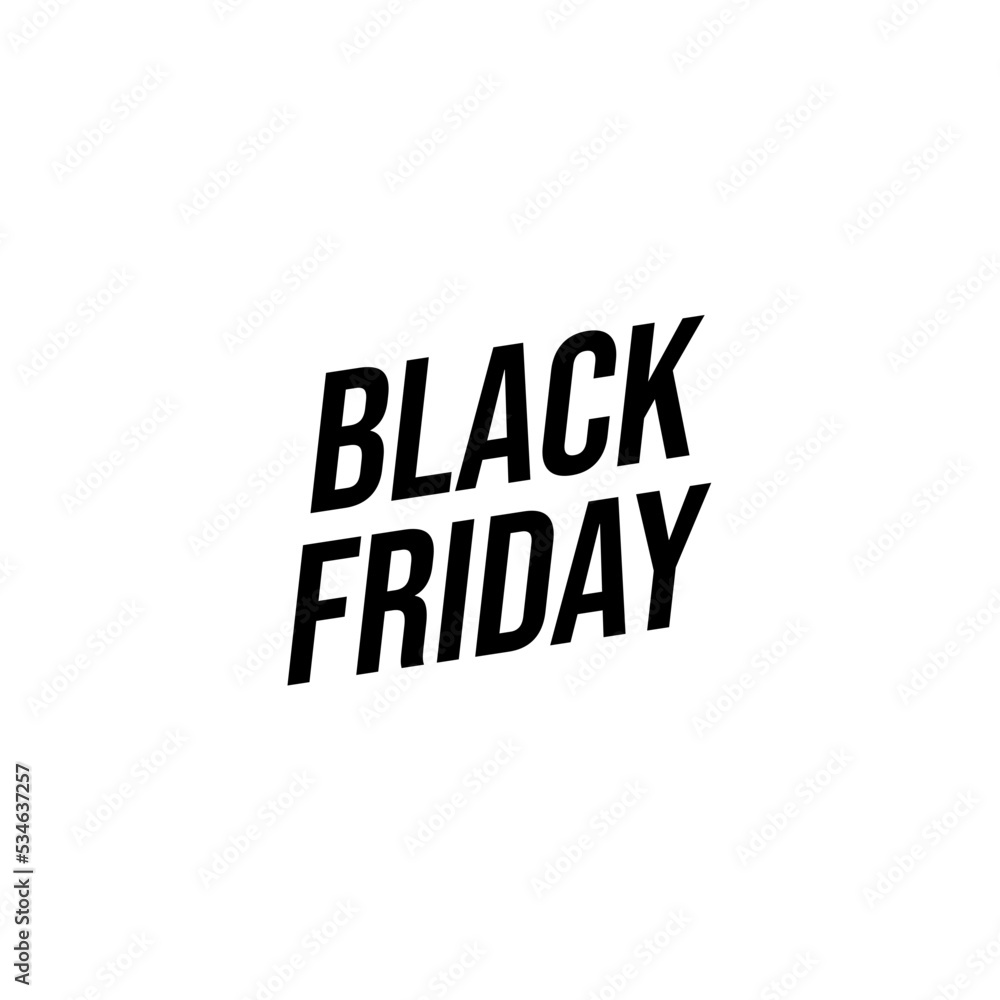 black friday text icon outline