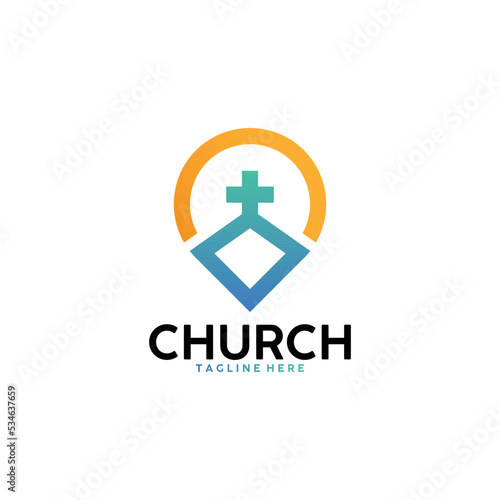 church location logo icon vector isolated