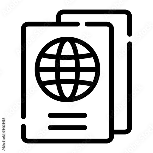 pasport line icon