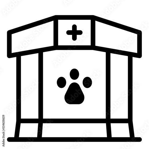 pet vet clinic Icon Outline