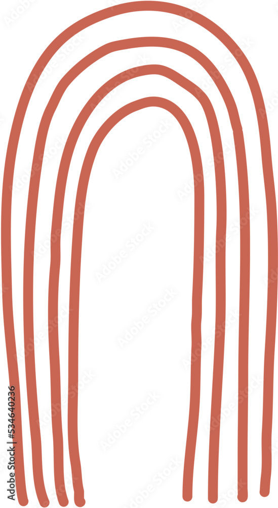 Obraz premium abstract boho outline doodle 