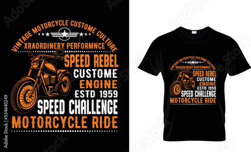 VINTAGE MOTORCYCLE CUSTOME CULTURE...T SHIRT DESIGN TAMPLETE..