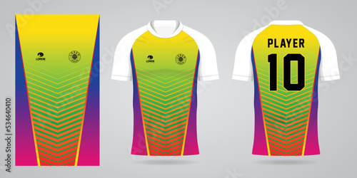 colorful football jersey sport design template