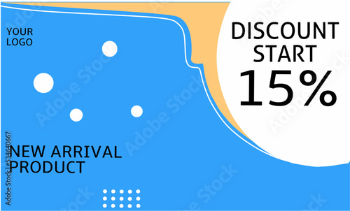 Sales tags set vector badge templates, starting at 15 percent. The template is ready to use in advertising design, web and print design. Trendy discount banner or sticker