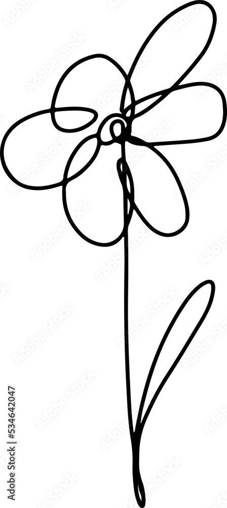 Fototapeta premium flower gold line art