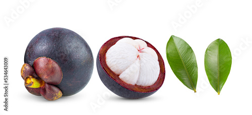 Mangosteen isolated on transparent png photo