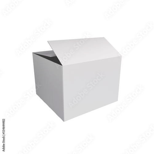 white box isolated on white